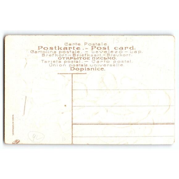 Santa Claus Christmas Postcard Children Tree Otto Schloss 1046 Original Embossed - Picture 2 of 2